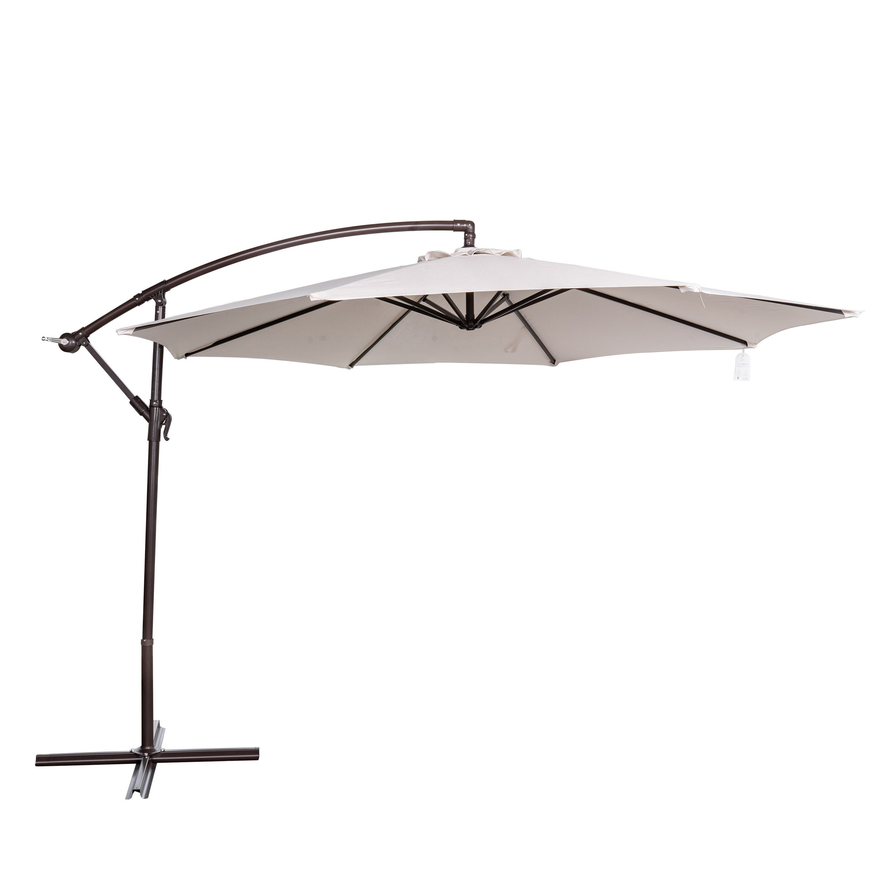 Champagne 10-ft Cantilever Umbrella with Breez-Tex Canopy