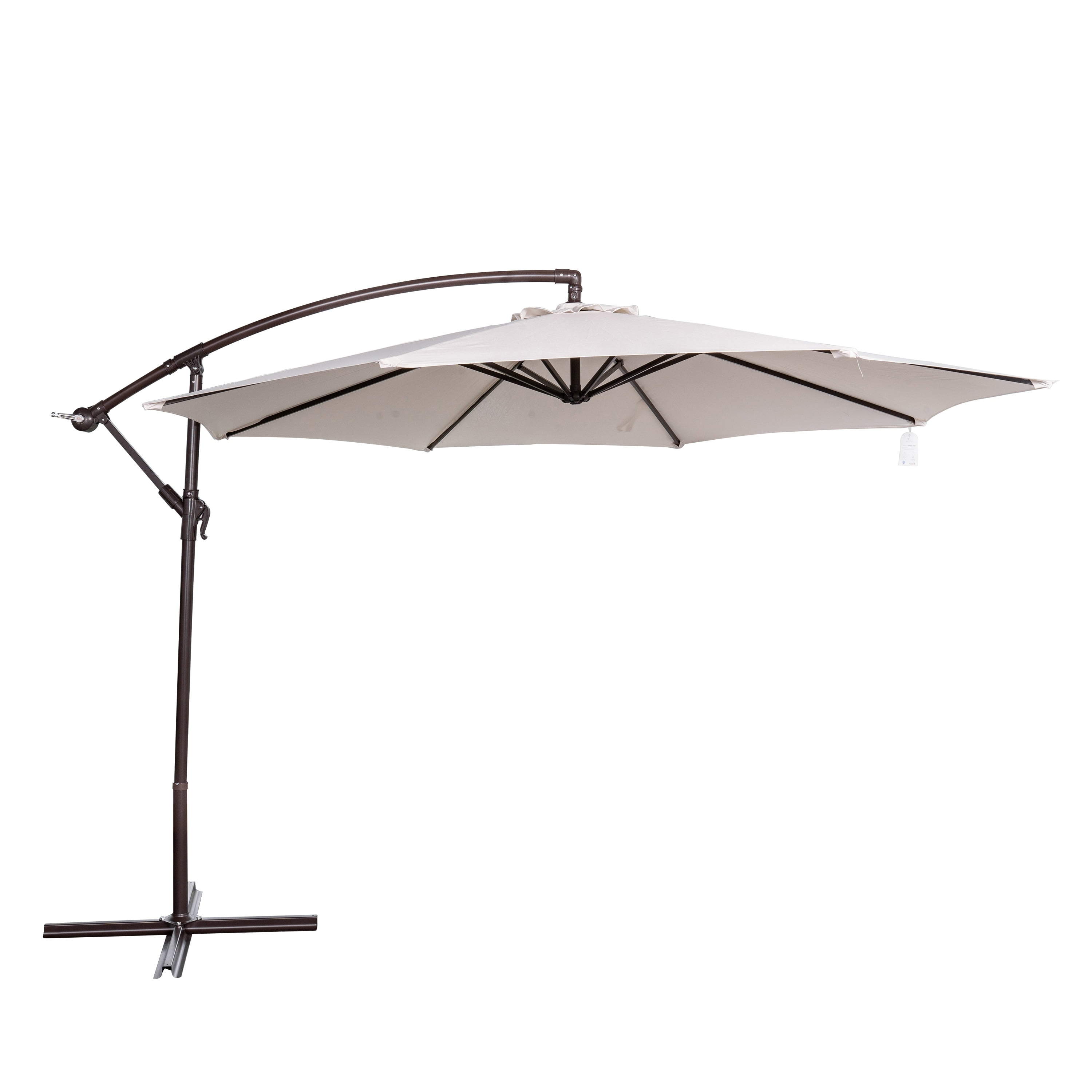 Champagne 10-ft Cantilever Umbrella with Breez-Tex Canopy