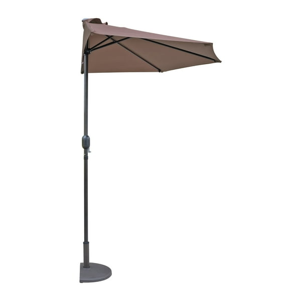 Island Umbrella Lanai 9-ft Half Umbrella in Polyester