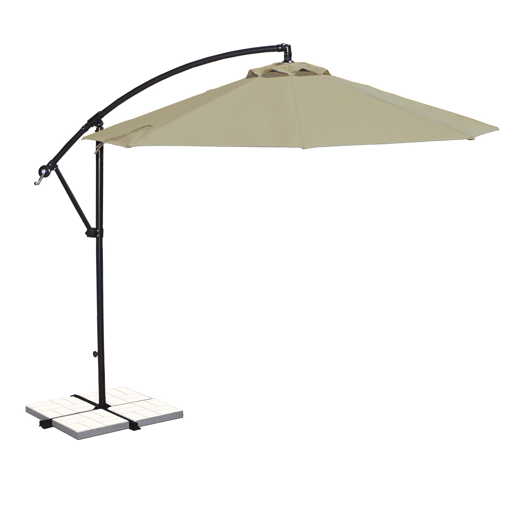 Island Umbrella Santiago 10ft Octagonal Cantilever Umbrella with Beige