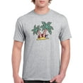 thumbnail image 1 of Island W Palm Trees T-Shirt Men -Smartprints Designs, Male 4X-Large, 1 of 4