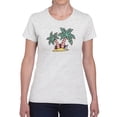 thumbnail image 1 of Island W Palm Trees T-Shirt Women -Smartprints Designs, Female Small, 1 of 4