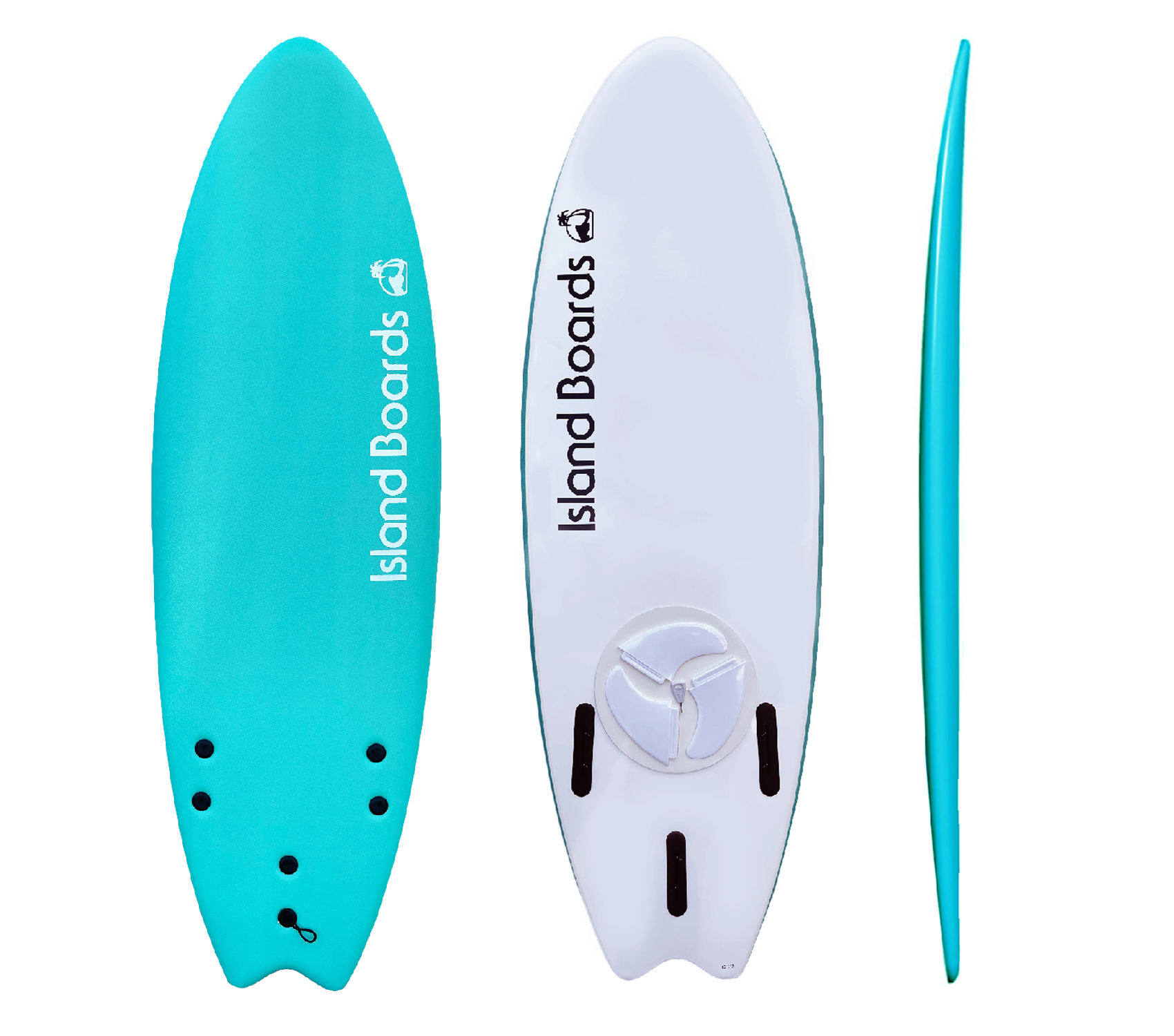 Island Water Sports Swallow Tail Softtop Surfboard Turquoise 5ft6in