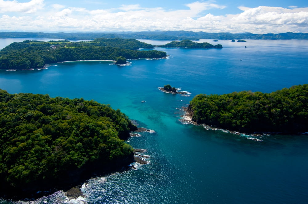 Island in Pacific ocean Four Season Resort Papagayo Bay Gulf Of Papagayo Guanacaste Costa Rica Canvas Art - Panoramic Images (12 x 36)