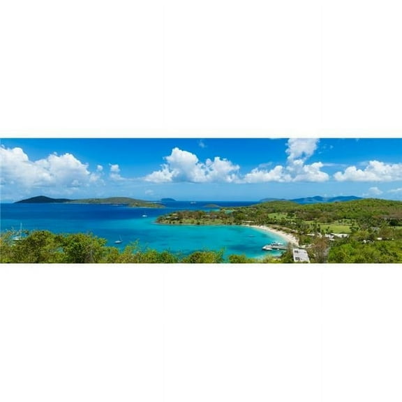 Island in The Sea Caneel Bay St. John US Virgin Islands Poster Print - 36 x 12