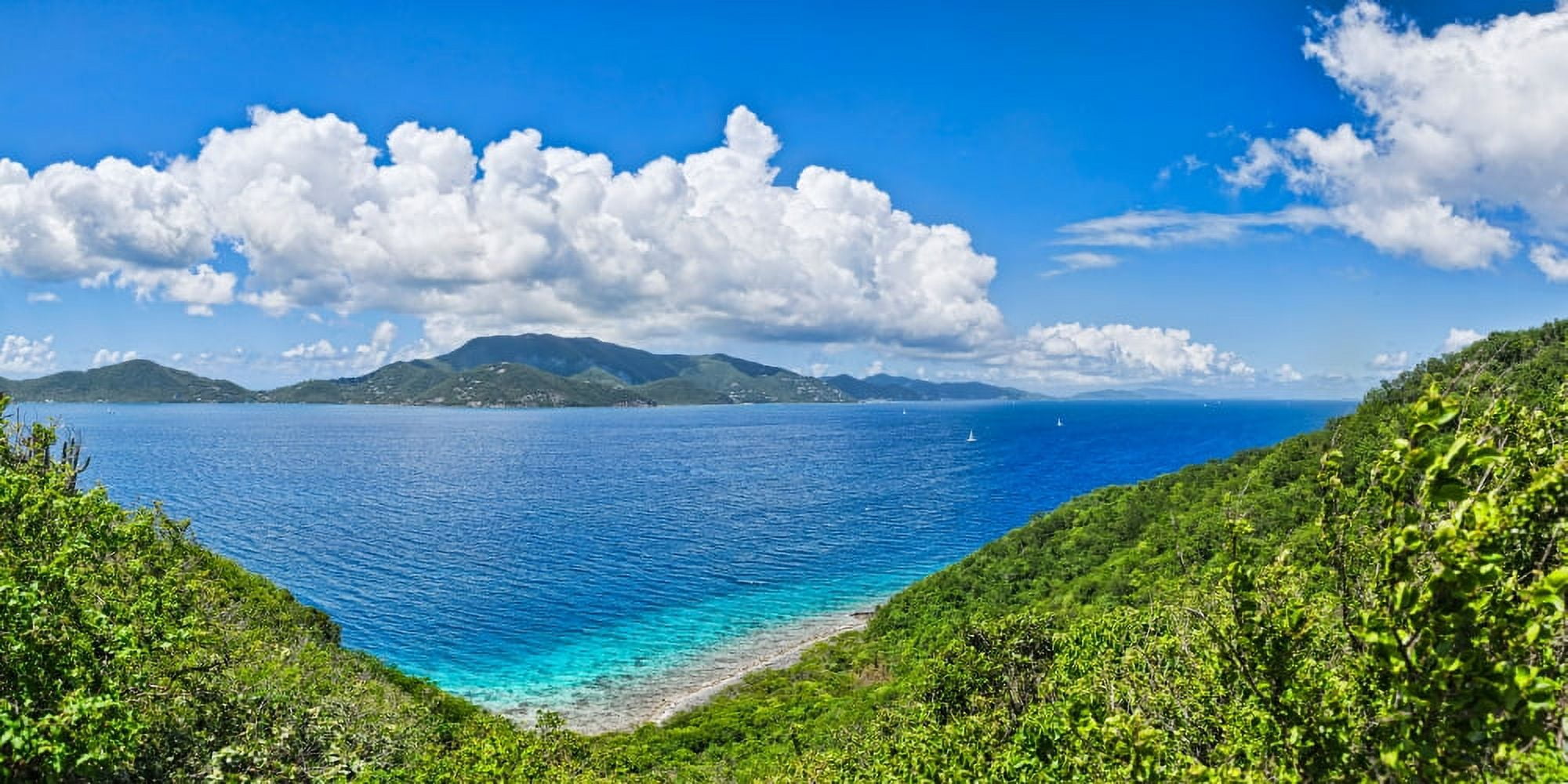 Island in the Caribbean sea Tortola British Virgin Islands Canvas Art - Panoramic Images (9 x 27)