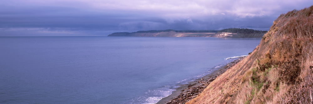 Island in the pacific ocean Fort Casey State Park Whidbey Island Washington State USA Canvas Art - Panoramic Images (36 x 12)