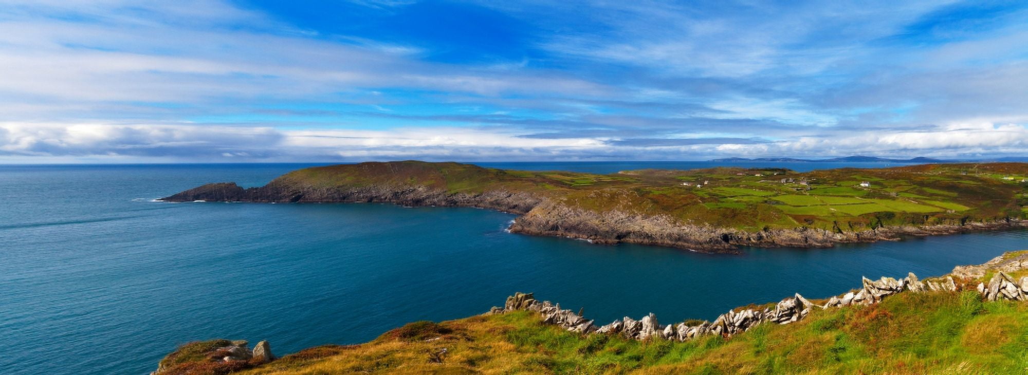 Island in the sea Cape Clear Island County Cork Republic Of Ireland Canvas Art - Panoramic Images (27 x 9)