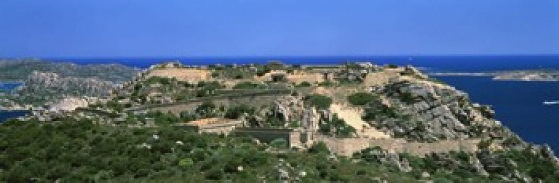 Island in the sea Capo DOrso Sardinia Italy Canvas Art - Panoramic Images (18 x 6)