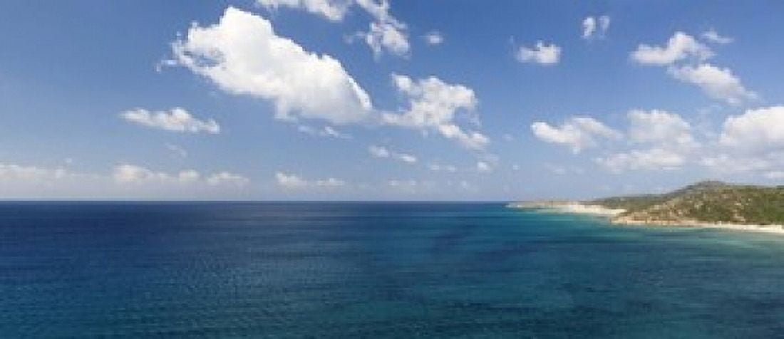 Island in the sea Costa Del Sol Torre di Chia Sulcis Sardinia Italy Canvas Art - Panoramic Images (15 x 6)