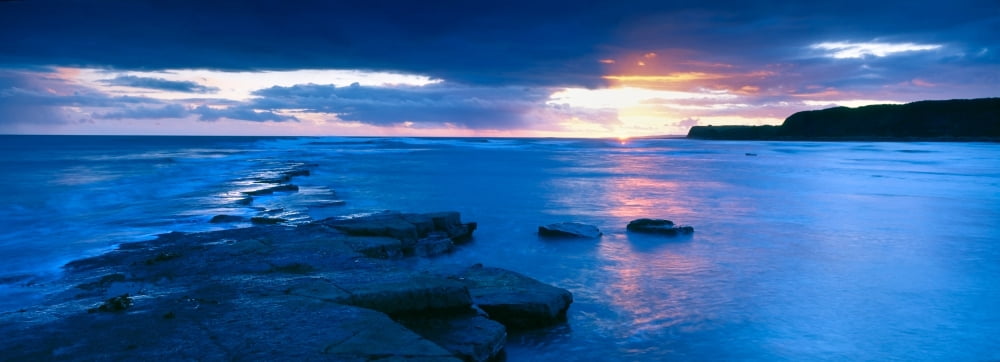 Island in the sea Dorset England Canvas Art - Panoramic Images (36 x 12)