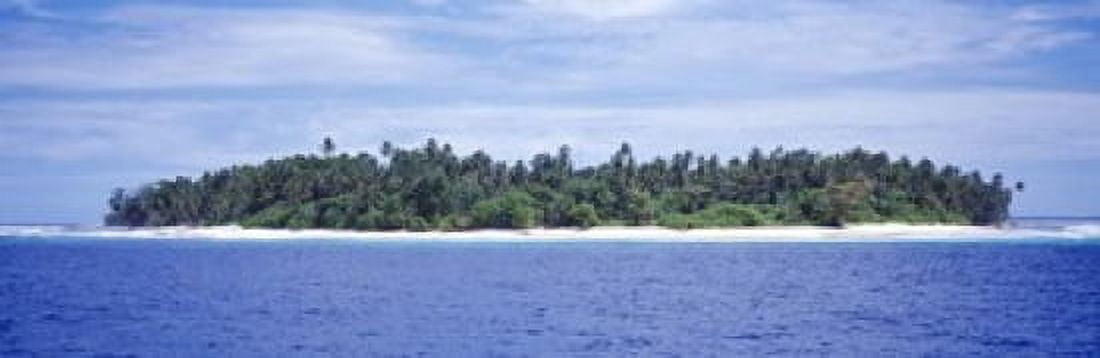 Island in the sea Indonesia Canvas Art - Panoramic Images (18 x 6)