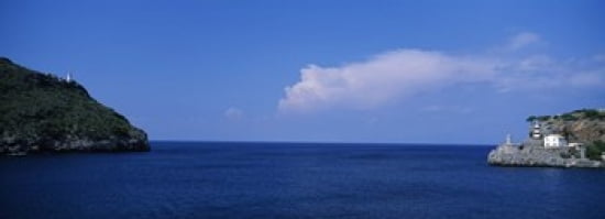 Island in the sea Majorca Spain Canvas Art - Panoramic Images (36 x 13)