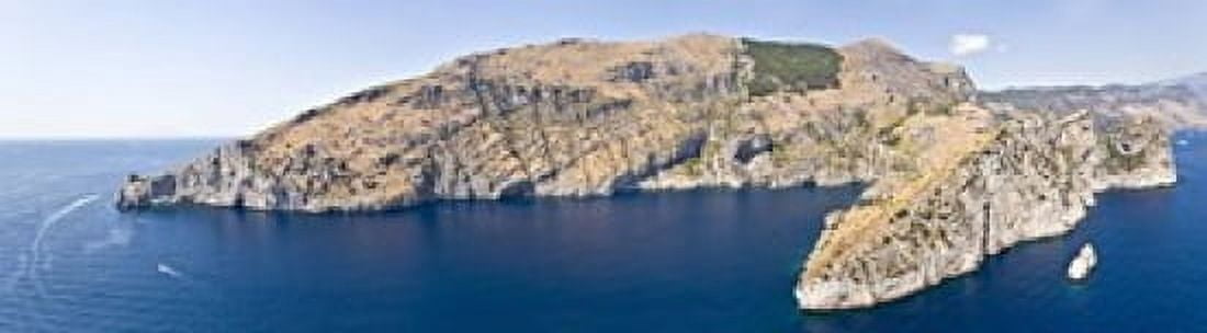 Island in the sea Punta Campanella Bay of Ieranto Capri Naples Campania Italy Canvas Art - Panoramic Images (21 x 6)
