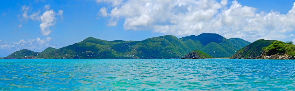 Island in the sea St John US Virgin Islands Canvas Art - Panoramic Images (12 x 39)