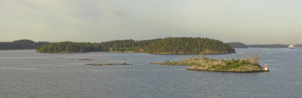 Island in the sea Stockholm Archipelago Stockholm Sweden Canvas Art - Panoramic Images (36 x 12)