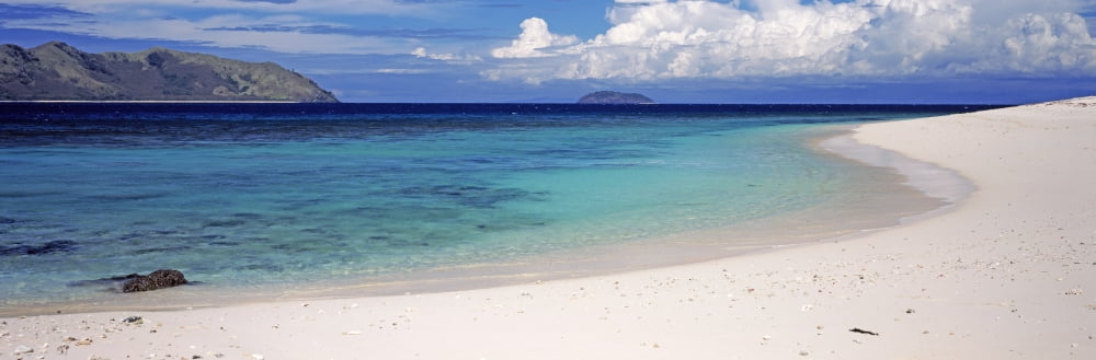 Island in the sea Veidomoni Beach Mamanuca Islands Fiji Canvas Art - Panoramic Images (36 x 12)