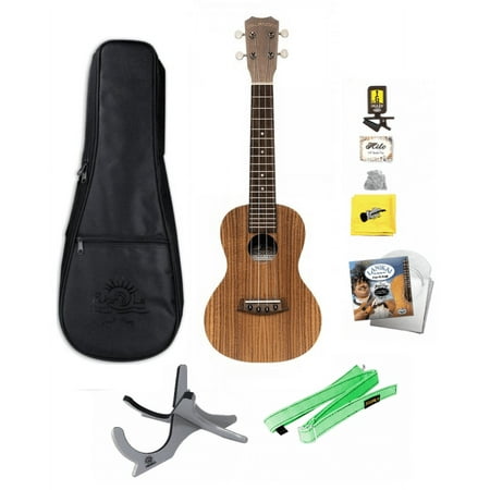 Islander AC-4 Acacia Concert Size Ukulele with Bag, Tuner, Strings, and More