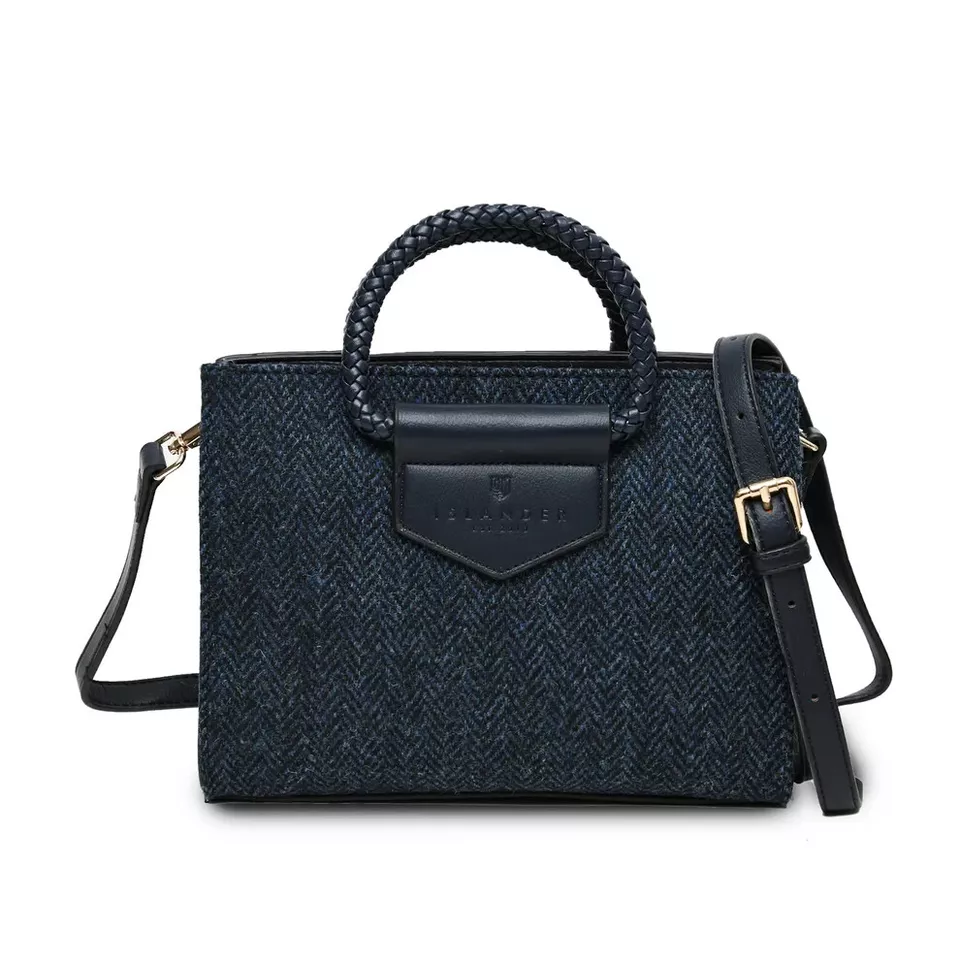 The Arran Tote Black Herringbone