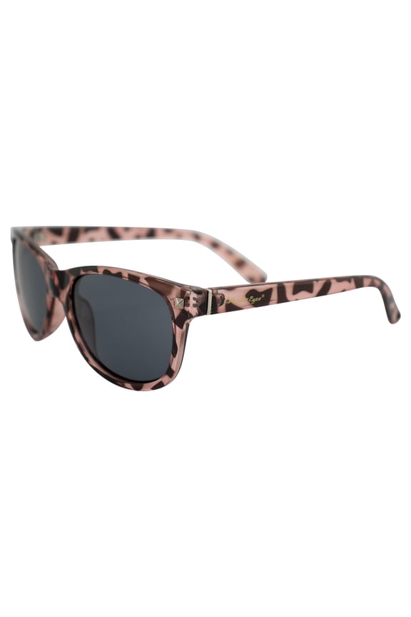 Barbados Polarized Sunglasses for Women Pink Tortoise Frame w/ Smoke Lens