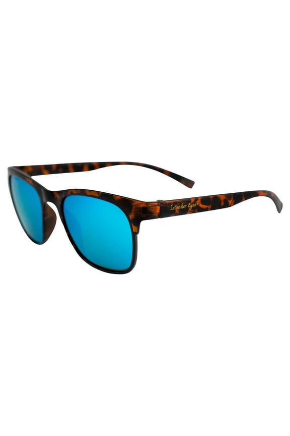 Tahiti Polarized Sunglasses for Women Fashionable Tortoise Frame w/ Blue Mirror Lens