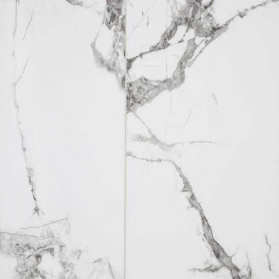 Islander Flooring Carrara Porcelain HDPC Rigid Core Vinyl Tile - 6" Sample