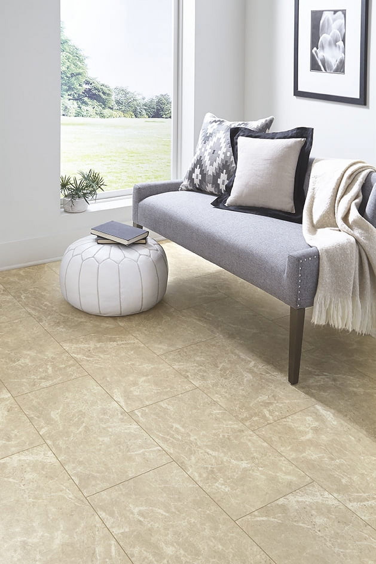 Venice 12'' x 24'' Beige Rigid Core Vinyl Tile