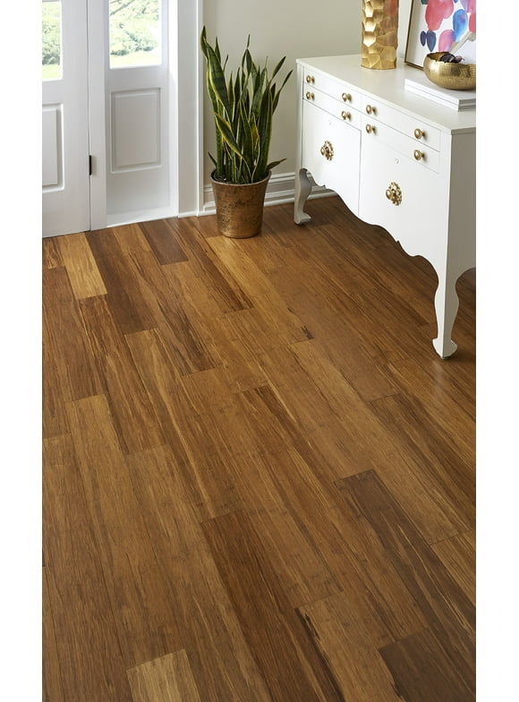 Islander Flooring Honeystone Engineered Bamboo with HDPC Rigid Core  (11.59 sq. ft. - 9 planks per box) 0.28 in. Thick x 5.12 in. Wide x 36.22 in. Length