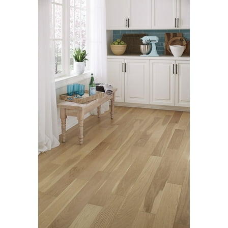 Islander Flooring Honeytone White Oak Engineered Hardwood Flooring with HDPC Vinyl Rigid Core 0.28 in. Thick x 5 in. Width x Random Length to 48.03 in. Length (16.68 sq. ft. - 10 pcs per box)