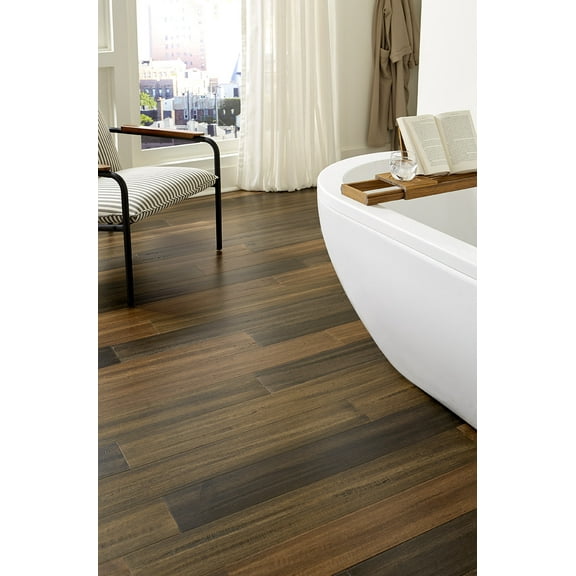 Islander Flooring Roasted Cashew Engineered Bamboo with HDPC Rigid Core (11.59 sq. ft. - 9 planks per box) 0.28 in. Thick x 5.12 in. Wide x 36.22 in. Length