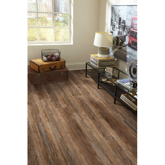 Islander Flooring Rustic Pine Waterproof Vinyl Plank Flooring with HDPC Rigid Core 0.15" Thick x 5.91" Wide x 48” Length (19.69 sq. ft. / 10 Planks per carton)