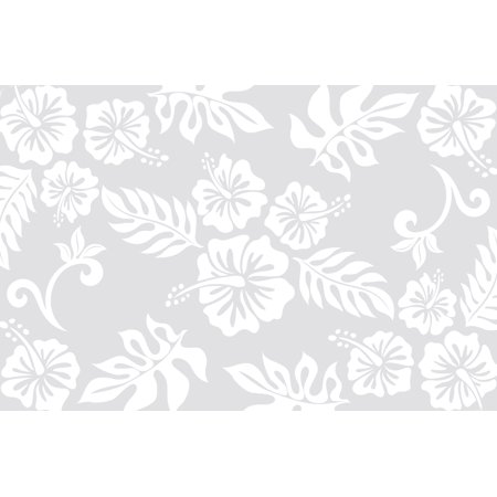 Islander Group Translucent Placemat 17.5" x 11.25" - White Hibiscus