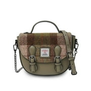 Islander Harris Tweed Medium Cobble Satchel Chestnut Tartan