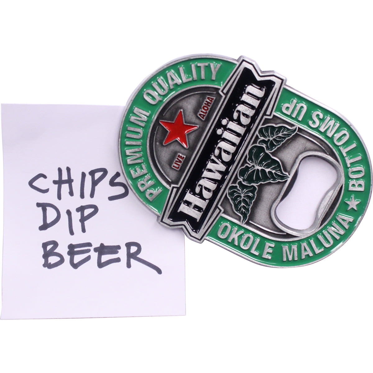 Islander Hawaiian-Themed Magnetic Metal Bottle Opener (Choose Design)