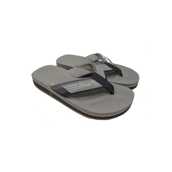 Islander Men Women All-Weather Comfortable Beach Flip-Flop Sandals Slippers - Grey - M6/W8