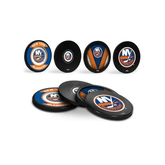 Islanders Officially Licensed Drink Coasters 4 Pack Hockey Puck Design