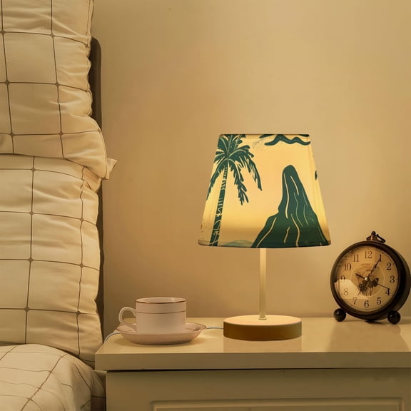 Islands Trees LED Desk Lamp Table Lamp USB Bedside Nightstand Small Lamp for Bedroom Living Room Kids Room