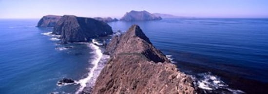 Islands in the ocean Anacapa Island Santa Cruz Island California USA Canvas Art - Panoramic Images (36 x 13)
