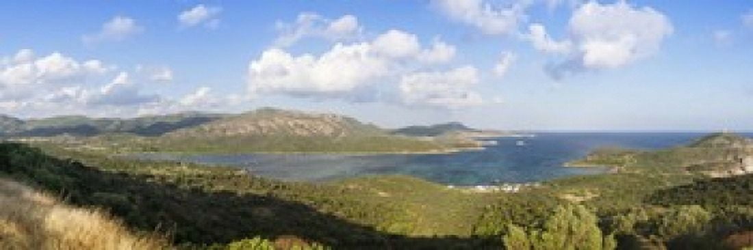 Islands in the sea Capo Malfatano Costa Del Sud Sulcis Sardinia Italy Canvas Art - Panoramic Images (18 x 6)
