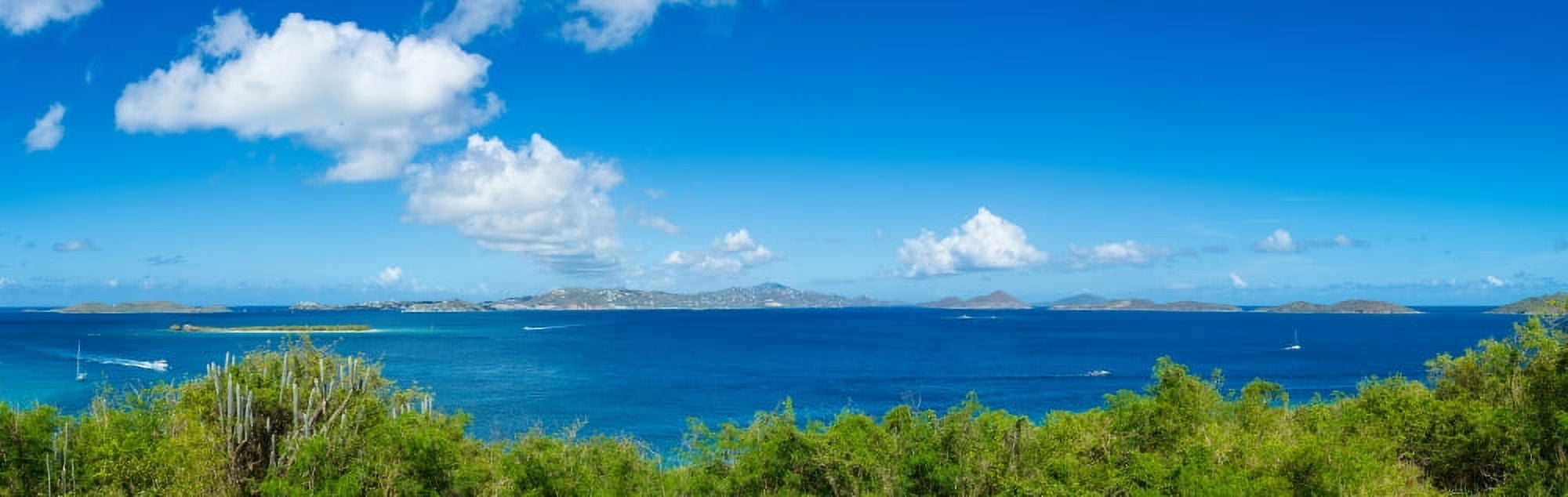 Islands in the sea St John US Virgin Islands Canvas Art - Panoramic Images (27 x 9)
