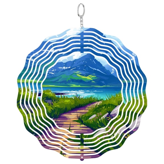 Isle Of Arran Goatfell 3D Wind Spinner Kinetic Hanging Art Outdoor Garden Decoration Scotland Nature Gift