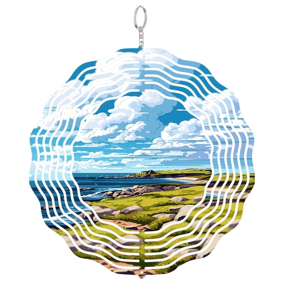 Isle Of Coll Scotland Nature 3D Wind Spinner Kinetic Garden