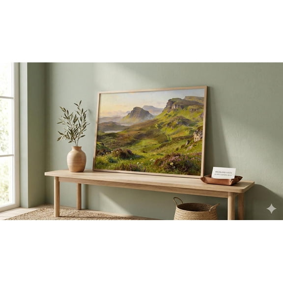 Isle Of Skye Spring Moorland Scottish Highlands Landscape Highland Decor, Unframed Poster
