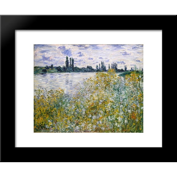 Isle of Flowers on Siene near Vetheuil 20x24 Framed Art Print by Monet, Claude