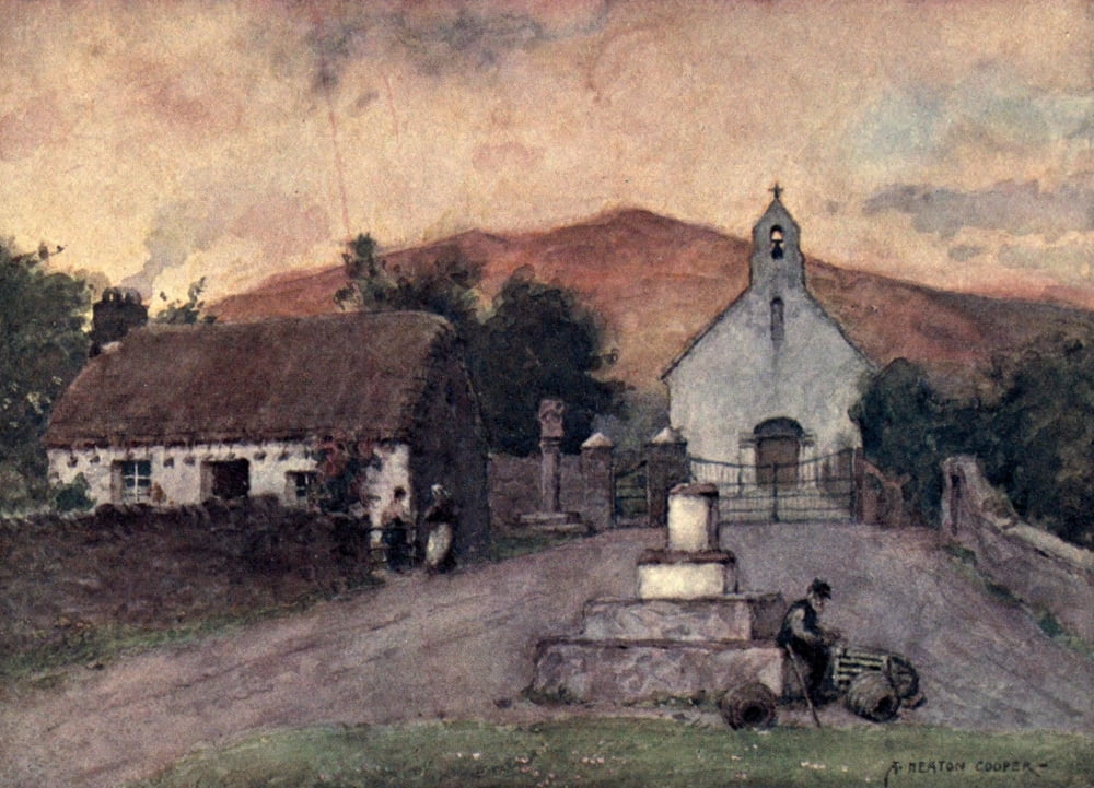 Isle of Man 1911 Maughold Church Canvas Art - Alfred Heaton Cooper (18 x 24)