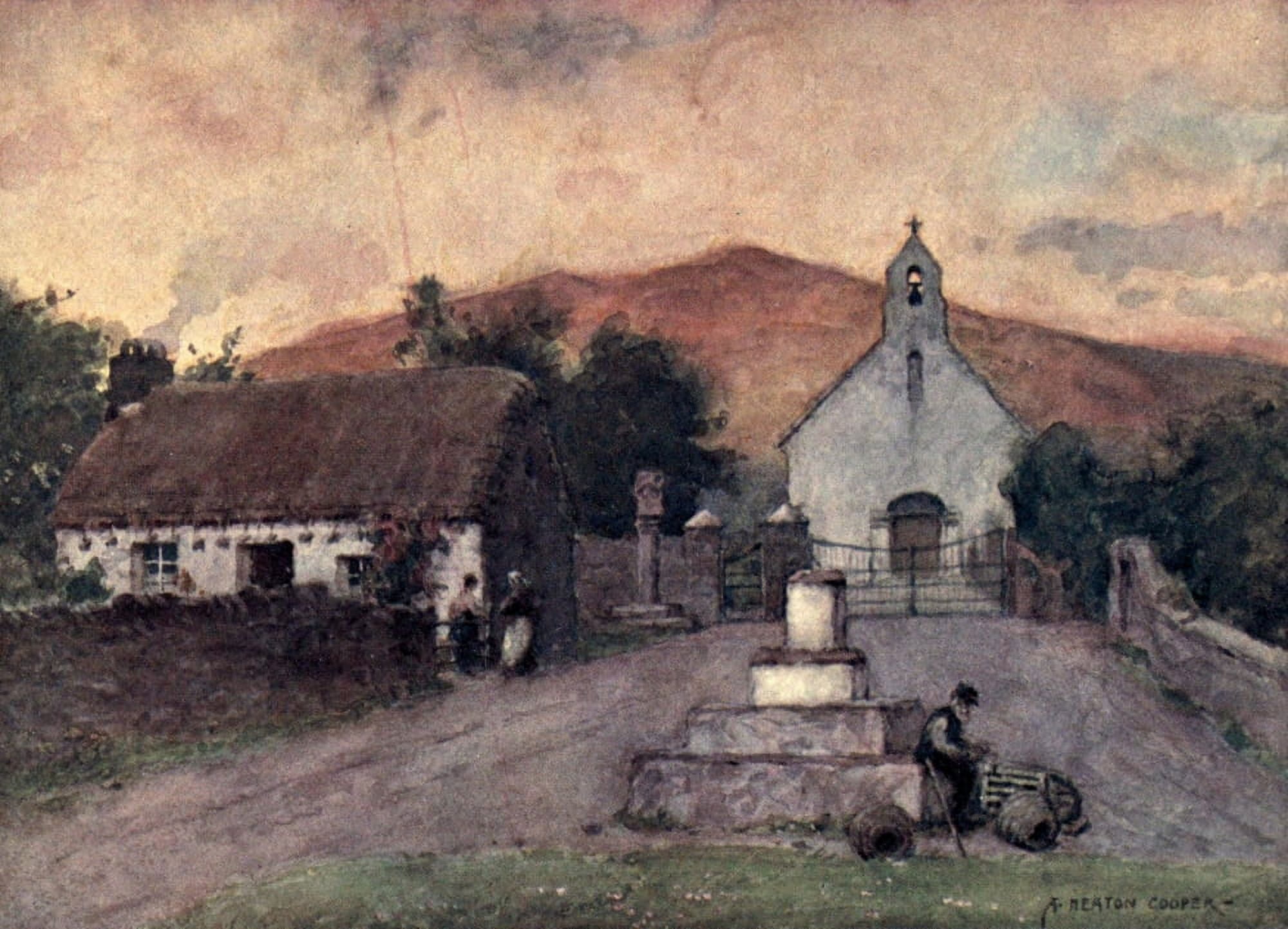 Isle of Man 1911 Maughold Church Canvas Art - Alfred Heaton Cooper (24 x 36)