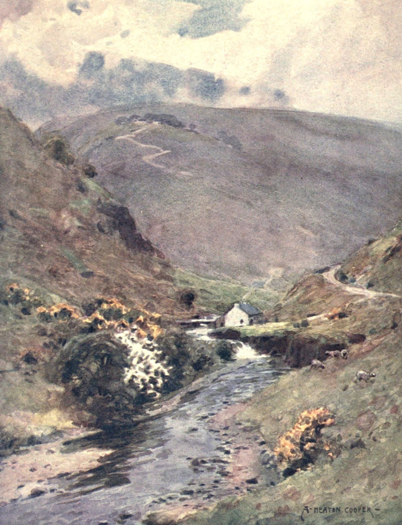 Isle of Man 1911 Sulby Glen & Snaefell Canvas Art - Alfred Heaton Cooper (18 x 24)