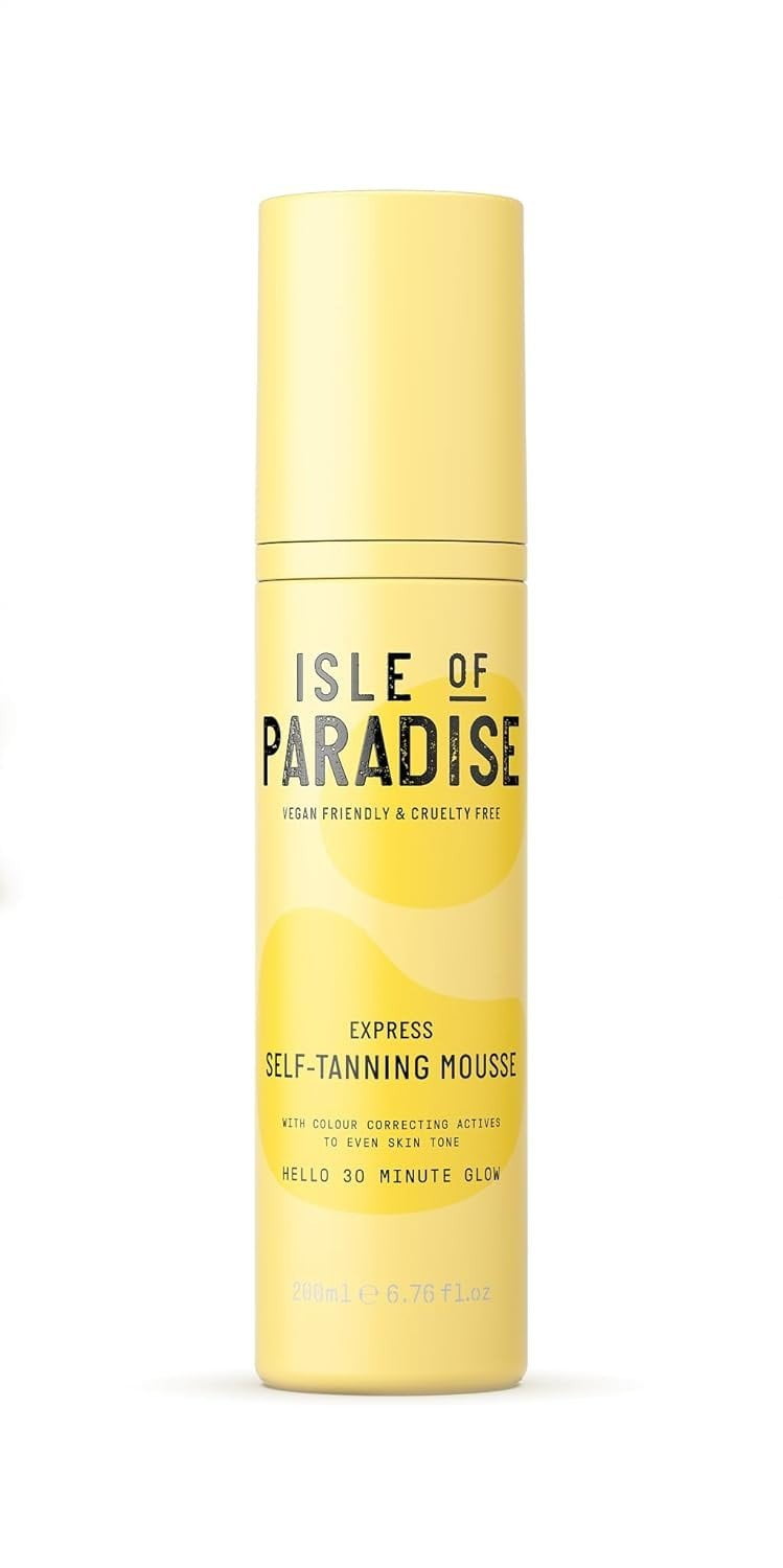 Isle of Paradise Express Self Tanning Mousse 6.76 fl oz  30 Min Fast Tan, Color-Correcting, Vegan & Cruelty-Free