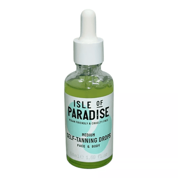 Isle of Paradise Face & Body Self Tanning Drops Medium 1.01 Oz