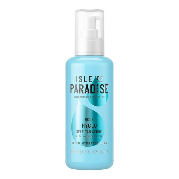 Isle of Paradise Hyglo Body Hyaluronic Self Tan Serum - Hydrating and Brigtening Gradual Tan Body Serum, Vegan and Cruelty Free, 3.21 Fl Oz